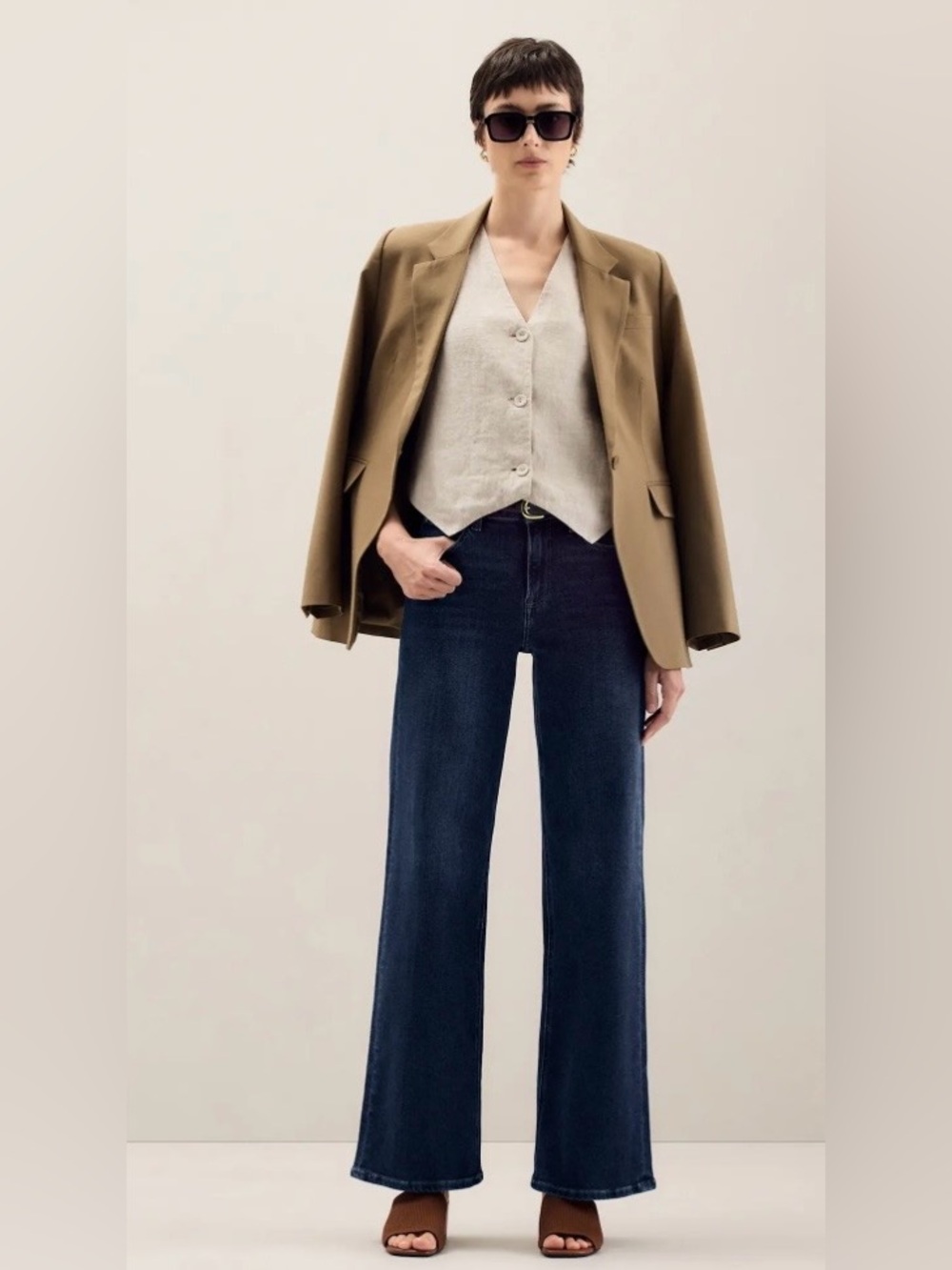 Quince Bella Stretch Wide Leg Jeans, size 29 - Picture 2 of 9